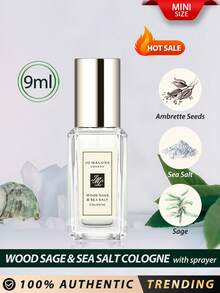 Jo Malone London [Mini] Wood Sage & Sea Salt Cologne 9ml  / Top - Ambrette Seeds & Heart - Sea Salt & Base - Sage / Breathe In The Bracing Air Of The British Coast. The Windswept Shore Alive With Sea Salt And The Mineral Scent Of Rugged Cliffs. Immersed In Wild Waters, The Sound Of Breaking Waves Heightening The Senses. The Natural Beauty Of The British Isles Inspires A Fresh Woody Scent. - Wood Sage & Sea Salt Cologne 9ml - 查看 1