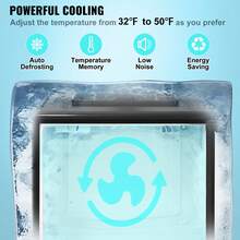 Beer Kegerator, Dispensador de cerveza de barril de doble grifo, Refrigerador de barril de tamaño completo con estantes, Cilindro de CO2, Bandeja de goteo y riel, Control de temperatura de 32 °F- 50 °F, Capacidad para 1/6, 1/4, 1/2 barriles, Negro - 32 °F - 50 °F - Ver 3