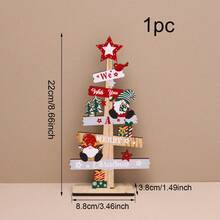 1 套 - 创意空心圣诞树饰品、DIY 组装木制饰品、桌面装饰、圣诞派对氛围装饰用品