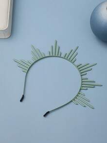 1Pc Goddess Halo Crown Headpiece - Sunburst Silver Spiked Celestial Headpiece Virgin Mary Goddess Headband Statue Of Liberty Crown Women Renaissance Costume Hair Accessories For Party - Nhiều màu - Xem 5