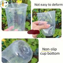 1/2/3pcs Hydroponic Planter Pots - Plastic Transparent Cylinder Hydroponics Planting Kit, High Transparency Closed Cultivation Water Cup, Transparent To Observe Root Growth, Perforated Design For Ventilation - Multicolor - View 5