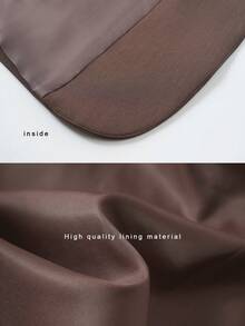 Áo vest không tay cài cúc phía trước màu trơn dành cho nữ, ve áo thanh lịch, kiểu dáng thời trang mùa xuân/thu. - Cà phê nâu - Xem 7