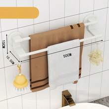 خطاطيف حمام لاصقة، بدون حاجة إلى ثقب، خطاطيف جدار بشفط قوي لمنشفة، رداء الحمام، متوفرة بألوان متعددة - أسود، أبيض