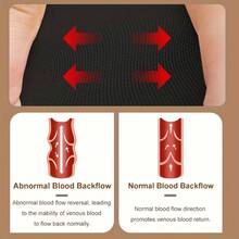 041 NEGRO Medias de Compresión de Grado para Mujeres y Opacas de Pierna Completa con Punta Cerrada, 80% Nylon/20% Spandex - Cintura Elástica Antideslizante y Soporte en la Entrepierna - Recomendadas para Varices y Embarazo - Negro - Ver 3