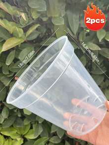 Orchid Seedling Round Pot, Transparent Orchid Container, Round Pot, Butterfly Orchid Transparent Plastic Pot Green Plant Pot Dendrobium Phalaenopsis Rose Cutting Planting Experimental Pot