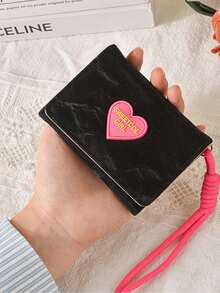 High Cost-Effective Lanyard Wallet - Korean INS Style Heart Candy Wallet, Women's Minimalist Bifold Wallet, Women's Coin Purse, Mini Wallet, Small Wallet, Cute Wallet, Card Holder, Coin Pouch - Multicolor - View 9