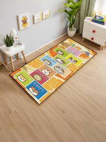 1pc Kids Cartoon Pattern Decorative Carpet, Hopscotch Style, Creative & Funny Design, Multi-Color Options