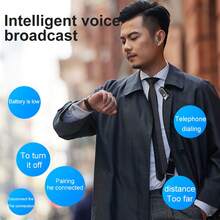 K55 夹式商务蓝牙 5.2 耳机，20 小时通话/音乐播放时间，LED 数字显示屏，降噪无线耳机 - 彩色 - 查看 10