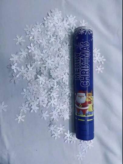 Christmas Snowflake Confetti Popper / Realistic Snowflake Confetti Popper For Holiday Celebration / Christmas-Themed Party Decoration Confetti