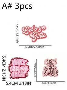 Bộ 3/14 miếng vá thêu chữ Cherry màu hồng hình bé gái, hoạt hình dễ thương, làm từ sợi polyester, thích hợp để tự may vá quần áo, phụ kiện may mặc, dùng cho mũ lưỡi trai, quần jean, áo sơ mi, áo khoác, ba lô, quần áo thường ngày và phụ kiện. - Nhiều màu - Xem 30