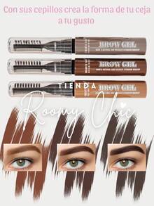 ROOMY CHIC Gel de cejas de larga duración e impermeable, a prueba de sudor y sin manchas, de secado rápido y de larga duración, en colores marrón oscuro, marrón y marrón claro, perfecto para principiantes, regalo de vacaciones, tamaño de viaje Belleza & Salud Maquillaje OJOS Cejas - MEDIO - Ver 6