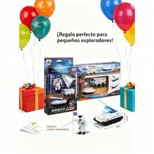 Set Espacial STEM | Juega a ser Astronauta, Aprende Ciencia y Crea Aventuras en Casa | Astronautas y Vehículos Metálicos para Aprender Ciencia Divirtiéndose - Blanco 1 - Ver 4
