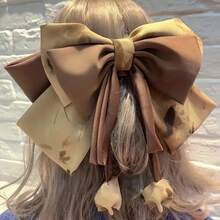 Clame de păr cu fundă în formă de boboc de lalea, la modă și drăguțe pentru femei, potrivite pentru purtare zilnică și petreceri, cadou - Multicolor - Vizualizare 2