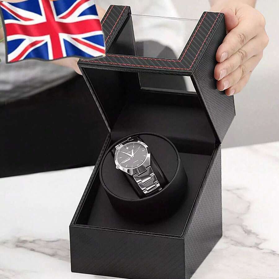 Automatic Watch Winder Display Case Rotating Storage-Organizer Single Quiet Box - 1 - View 1