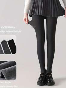 033-1  color beige Leggings Térmicos para Mujer, Medias Forradas para Invierno, Leggings Negros Gruesos y Versátiles para Primavera, Otoño e Invierno - Negro - Ver 5