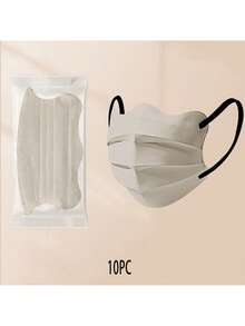 10pcs Disposable Face Masks For Women, Multi-Color, Fashionable, Breathable, UV Protection