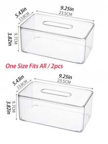 1pc Transparent Long Desktop Tissue Box, Suitable For Wet Wipes And Facial Tissues Storage, Bathroom, Bedroom, Living Room And Kitchen Tissue Dispenser; 1pc Diamond Shaped Cream Vase, Home Decor Flower Holder, For Artificial Flowers, Fresh Flowers, Dried Flowers Storage - Multicolor - View 12