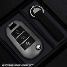 Black Samurai Style TPU Car Key Fob Cover Suitable For Peugeot 208 308 408 508 2008 3008 4008 5008 And Citroen C3 C4 Cactus C6 C8 - A Type - View 1