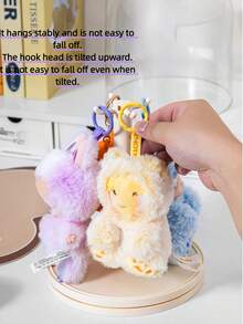 1pc Dustproof Plastic Desktop Storage Box, Jewelry Display Box, Rotating Covered Thickened Plastic Plush Doll Display Box - Multicolor - View 5