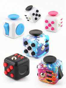 Six-Sided Stress-Relief Toy Fidget Busy Cube Stress-Relief Dice, Stress-Relief Cube Perfect For Holiday Parties And Gift-Giving - Multicolor - View 2