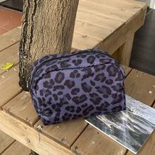 New Leopard Print Cosmetic Bag/Lipstick Case, Large Capacity Makeup Organizer, Versatile Design Summer Travel, Vacation Home Bathroom Decor Holiday Makeup Organizer Bathroom Accessories Back To School