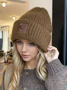 1pc Women's Chunky Knitted Hat - Hand Washable, Lightweight, Double Closable, Tassel Hat New Year Occasions, Fashionable Winter Warm Earmuffs - 彩色 - 查看 7