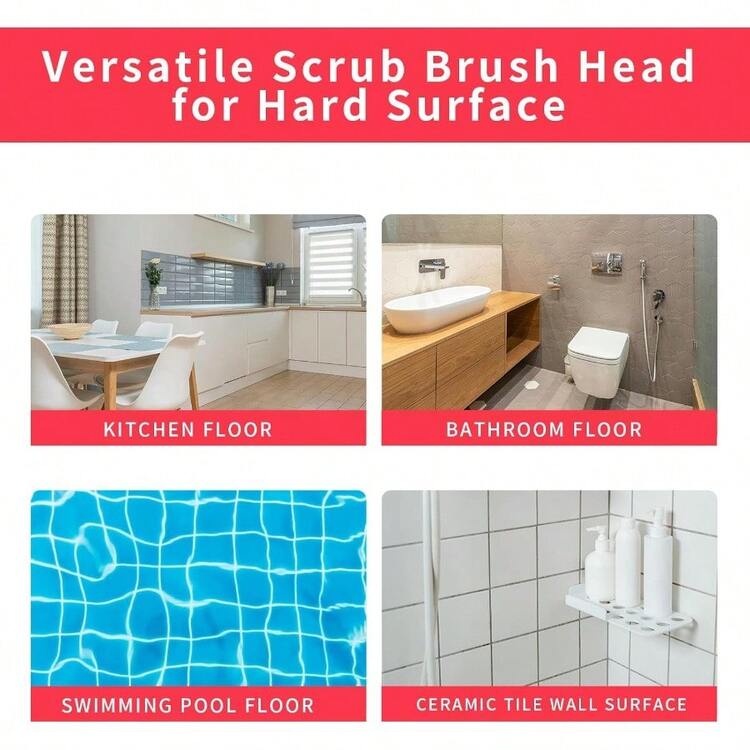 AZ Shikong Scrub Brush For OCedar RinseClean 2 Tank System Scrubber Mop Head For Ocedar Stiff Bristle Spin Mop Replacement Head Base For Shower Bathroom Kitchen Bedroom Floor Cleaner - 小的 - 查看 4