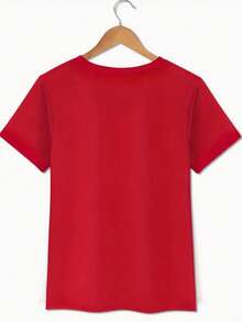 Camiseta Navideña Verde Para Mujer - Estampado "Ew, People" Y Diseño Lindo, Manga Corta Y Cuello Redondo, Top Casual En Tono Verde Oliva Para Outfits De Primavera Y Verano Y Fiestas Temáticas (Lavable A Máquina) - Rojo - Ver 2