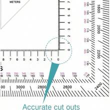 5 Inch Map Protractor Style Utm/Mgrs Coordinate Scale Map Perfectly Cut ...