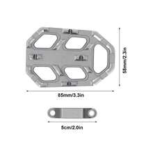 Premium Wide Motorcycle Footpegs - Compatible With  NC750, NC750X, NC750S (2014-2020) And CB500X (2015-2016) | Lightweight Titanium Construction - Silver - View 2