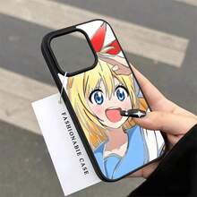 Funda de teléfono con patrón de chica anime para iPhone 16, linda XR Premium 15PRO, funda anti-caída 14, funda estética 11PRO, fundas transparentes 12, funda con borde esmerilado XS, funda de carga inalámbrica magnética 13MINI, funda a prueba de golpes 16PROMAX/11PROMAX/15PLUS/16PRO/14PLUS/13/14PROMAX/12PRO/15PROMAX/15/12PROMAX/16/13PRO/16PLUS/13PROMAX/14PRO/XSMAX/12MINI - Negro - Ver 7