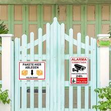 1个经典木质视频监控标志牌，24小时闭路电视安全警报，家居及商业装饰牌匾，快速报警系统，壁挂式，无需电源，8英寸 x 12英寸