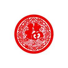 500pcs/Roll Chinese New Year Stickers: Red, Cloud Pattern, Self-Adhesive, Chinese Style Spring Character, Spring Festival Red Envelope Seal, New Year Blessing Stickers, National Style Red Envelope Stickers