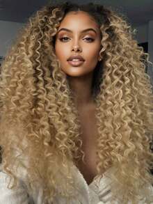 Ombre Brown Roots Ash Blonde Deep Wave Lace Front Wigs Human Hair 13x4 HD Transparent Human Hair Wigs For Women 250 Density Curly Human Hair Wig Glueless Wigs Pre Plucked Bye Bye Knots With Baby Hair Brazilian Blonde Colored - 根染&漸變色 - 查看 1