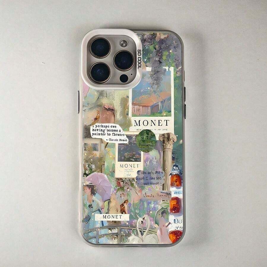 Suitable For 16/15/14/13/12/11 Pro Artistic Claude Monet - Inspired Collage, Aesthetic Impressionist - Themed Graphic Mobile Phone Case, Using PC Material, Fashionable And Beautiful Protective Case Gifts For Family, Frids, Kids, Birthday,Spring, Holiday, Boyfrids, Girlfrids, Valtine's Day. Christmas Accessories. 1PC, Hot Selling Christmas Pattern Design Black Phone Case, Shockproof Protection, Raised Screen And Camera Protection, Matte Simple And Lightweight Compatible , Series, Easter Gift, Christmas Halloween Decoration/Birthday Gift, Girlfriend, Boyfriend, Friend Or Oneself. 17 Pro Max Case Fall Christmas Navidad 16 Case 17 Funda Para 17 Pro Max Case For Women 14 Cases Phone Cases 14 Cover Case For 17 Pro Max Christmas Phone Case Case - Trộn màu 2 - Xem 1