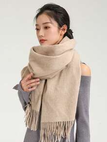 Women's Pashmina Scarf/Shawl/Long Winter Scarf - Areia Claro - View 2