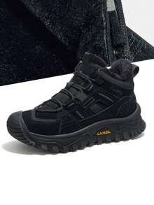 CAMEL CROWN Men's Outdoor Casual Shoes, Snow Boots, Winter Warm Padded Shoes, Anti-Slip Hiking Shoes - Black - View 2