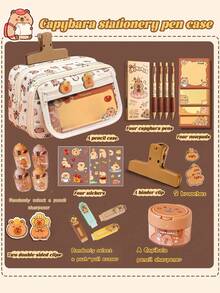 1pc/3pcs/5pcs Cute Capybara Dual Hole Pencil Sharpener, Manual Pencil Sharpener With Capybara Design, Random Color, Creative Flip-Top Pencil Sharpener, Cartoon Style Handheld Pencil Sharpener, Suitable For School And Office Use, For Pencils And Cosmetic Pencils, Compact Pencil Sharpener For Students, Desktop Decor Portable Pencil Trimmer, Student Stationery Prize, Preferred Reward Gift, School Supplies