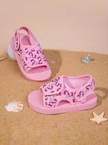 1 Pair Infant Cloth Sandals, Cartoon Design, Cute & Versatile, Suitable For Daily Wear, Travel, Casual, Beach, Soft Fabric Upper, Fit Infant Feet, Lightweight & Quick-Drying - Multicolor - View 7