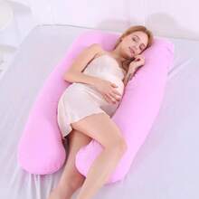 Pregnancy Body Pillow, 200 Thread Count Micropercal, 120x60cm, Ergonomic, Soft, For Bed - Negro - Ver 4