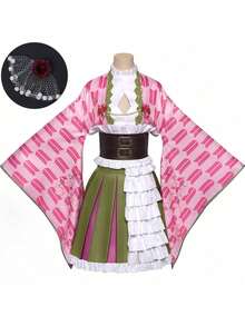 Halloween Costume, Ganlu Temple Cosplay Costume, Long Sleeve Set For Festival Party Cosplay Outfit - 粉色 - 查看 7