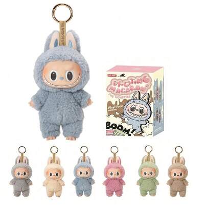  POP MART Monster-serien - Delicious Macaron Vinylfigur Blind Box, Slumpmässig Design Posible Collectible Decorative Decor, Halloween- och juldekorationspresent (1 st)