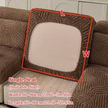 1pc Thick Warm Jacquard Soft Velvet Anti-Slip Sofa Seat Cushion Cover, Style Soft & Skin-Friendly Pet-Proof Elastic Sofa Slipcover, Autumn/Winter Anti-Scratch Sofa Skirt Fit For L-Shaped Combination Sofa And 1/2/3/4 Seat Sofa (Sold Individually) - Coffee Brown - View 13