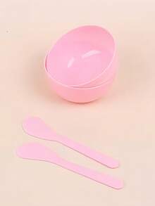 Pink Facial Mask Mixing Bowl Set Heart ShapedFace Mask Bowls With Spoons For DIY Face Masks And Skincare Products DIY Facemask Mixing Tool Reusable Mixing Bowl & Stick Set For Men Women & Estheticians For Home & Salon Use Beauty Salon Essentials Skincare Tool Makeup Supplies Beauty Supplies - Multicolor - View 9