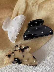 3pcs/Set Leopard Print Semicircle Hair Claws, Retro Minimalist Elegant Hair Accessories, Fashion Versatile Claw Clips For Daily, Casual, Date, Work Use Fashion Hair Clips Fall Winter For Vacation Outfits Woman