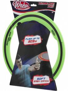 WAHU WingBlade Pro - Disco Volador aerodinámico para Tirar y atrapar, Disco de Goma Suave para Exteriores de 13 Pulgadas, Volando hasta 1000 pies, Color Verde - Verde - Ver 9