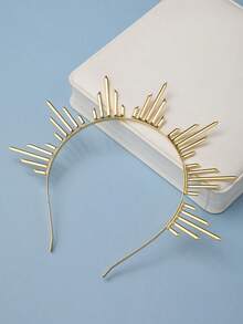 1Pc Goddess Halo Crown Headpiece - Sunburst Silver Spiked Celestial Headpiece Virgin Mary Goddess Headband Statue Of Liberty Crown Women Renaissance Costume Hair Accessories For Party - Nhiều màu - Xem 8