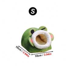 1PC Fully Enclosed Golden Hamster Nest Autumn And Winter Warm Plush Sleeping Nest Hideout Cartoon 3D Animalls Shaped Small Pet Sleeping Bag Tent Nest Small Pet Care Supplies Suit For Hamster Guinea Pig