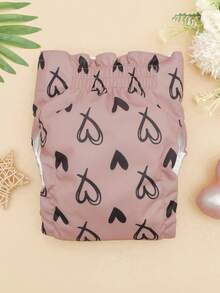 1pc Heart-Shaped Dog Diaper, Washable, Available In Small, Medium And Large Sizes, Reusable, Suitable For Puppy Heat Cycles - Multicolor - View 4