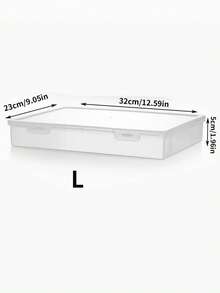 1入組透明文具收納盒，極簡主義PP辦公桌架，學校 - 無色 - 查看 8